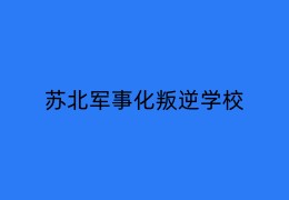 蘇北青少年叛逆教育學校